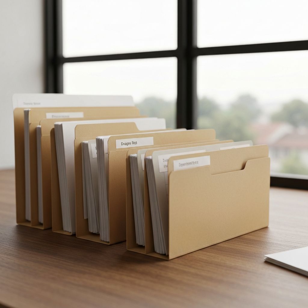 Иерархия папок и файлов на офисном столе