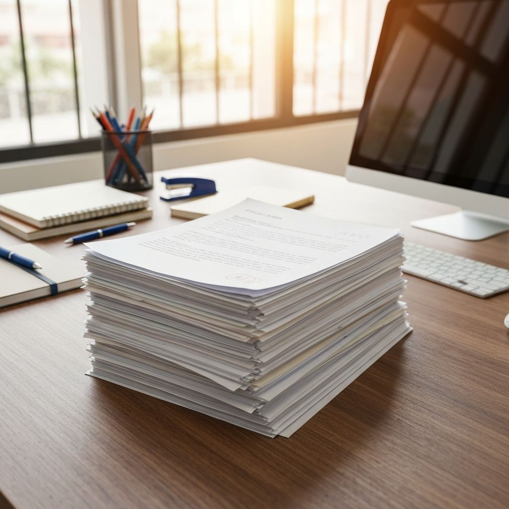 Стопка документов с разными версиями и правками